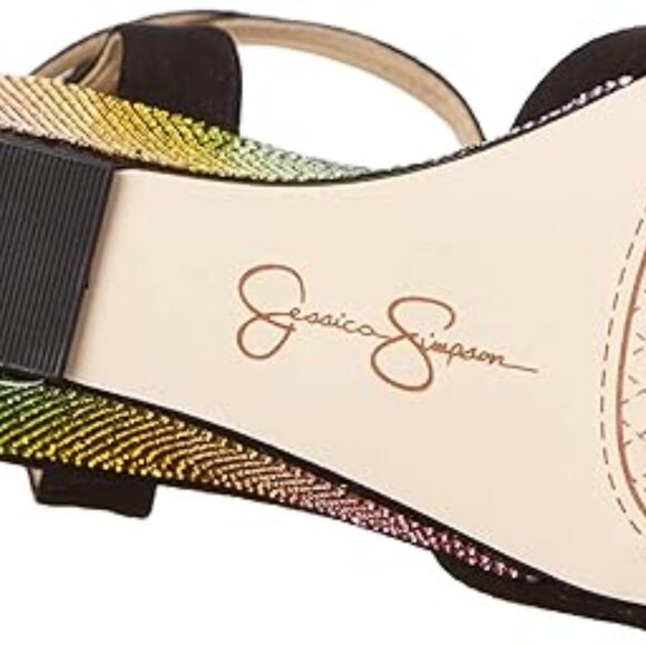 NIB [Jessica Simpson] Arlisa 2 Rainbow Heel Ankle Strap Wedge Sandal Womens Sz 6 - Picture 6 of 13